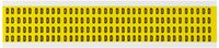 Brady 1500-D,  15 Series Number & Letter Card, 3/8" Height x 1/4" Width, Black on Yellow, Legend "D"  (144 per Card)