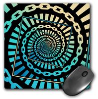 3dRose Mouse Pad Graphic Design of Disc Golf Chains Rotate into Infinity Using Droste Effect - 8 by 8-Inches (mp_292654_1)