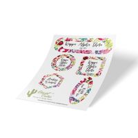 Kappa Alpha Theta Sorority Water Color Flowers Floral Sticker Decal Laptop Water Bottle Car (Sheet - WC Floral)
