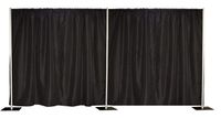 10' x 20' Pipe and Drape, Backdrop Kit, Adjustable uprights (Black)