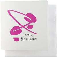 3dRose Breast Cancer Awareness Footprints I - Greeting Cards, 6 x 6 inches, set of 6 (gc_5901_1)