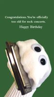 Quiplip Birthday Rock Sock (6-Pack) Greeting Cards