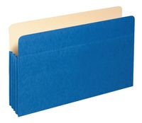 Globe-Weis/Pendaflex Pocket, 3.5 Inch Expansion, Legal, Blue, Pack of 25 (1526E BLU)