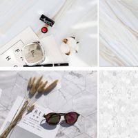 Evanto 22x35 Inch (56x88cm) 2-in-1 Cracked Marble Background Flat Lay Seamless Photo Backdrop Paper for Food, Jewelry, Cosmetics Tabletop Photography