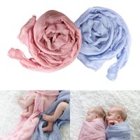 AMOS and SAWYER Cheesecloth Wrap, Hand Dyed, 36"x72" (Before Dying), Grade 50 Cheesecloth, Newborn Baby Layer Photography Prop (Set of 2 - Antique Pink + Country Blue)
