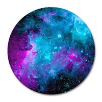 Galaxy Round Mouse Pad by Smooffly,Blue Purple Galaxy Customized Round Non-Slip Rubber Mousepad Gaming Mouse Pad 7.87"X7.87" inch