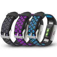 iHillon Compatible with Fitbit Charge 2 Bands, 3-Pack Soft Breathable Bands Sport Accessories Wristbands Compatible with Fitbit Charge 2 Smart Fitness Watch, Small Large (No Tracker)
