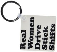 3dRose Real women drive stick shifts - Key Chains, 2.25 x 4.5 inches, set of 2 (kc_159655_1)