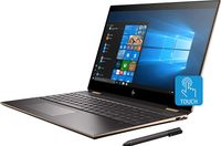 2019 HP Spectre 2-in-1 15.6" 4K UHD Touch-Screen Laptop- GEM Cut, Quad-core Intel i7, 16GB DDR4, 1TB PCI-e SSD, NVIDIA 2GB MX150, Thunderbolt, Bang & Olufsen Audio, Stylus, Windows 10, Dark Ash Silver
