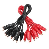 Alligator Clips Electrical Jumpers, DROK 10 pcs Pure Copper Crocodile Clamp Test Leads Set 19.6 Inches 50cm Double Ended Electric Cables Connectors Wire Circuit Experiment