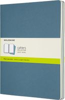 Moleskine Cahier Journal, Soft Cover, XL (7.5" x 9.5") Plain/Blank, Brisk Blue (Set of 3)