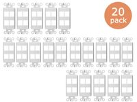 Tricom Quickport Decora Wall Plate Keystone Insert (20 Pack, 4 Ports)
