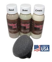 Leather Max Quick Blend Refinish and Repair Kit, Restore Couches, Recolor Furniture & Repair Car Seats, Jackets, Sofa, Boots / 3 Color Shades to Blend with/Leather Vinyl Bonded and More (Beach Mix)