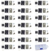 Makeronics 20 pcs IRFZ44N Insulator and Mounting kit with TO-220 Heatsink,Insulator rubberized silicone Washer and Bushing | N-Channel MOSFET Transistor | International Rectifier Power 49 A 55 V,3-Pin