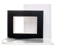 Pack of 50 8" x 10" Inch Pre-Cut Black Picture Mats Mattes for Photo + Backing + Bags (8 x 10 50-Pack Complete Set)