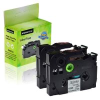 GREENCYCLE 2 PK Black on White Label Tape Compatible for Brother TZ 231 TZe 231 P-Touch 26.2ft