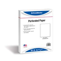 PrintWorks Professional Perforated Paper for Presentations, Booklets, Manuals, Catalogs and More, 8.5 x 11, 20 lb, 1 Vertical Perf 5/8" From Left, 500 Sheets, White (04107)