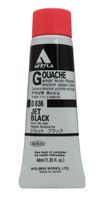 Holbein Acryla Gouache Artists Acrylic Polymer Emulsion, 40ml Jet Black (D836)
