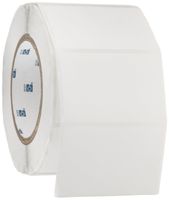 Brady THT-19-408-1 3" Width x 2" Height, B-408 Repositionable Paper, Matte Finish White Thermal Transfer Printable Label (1000 per Roll)