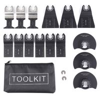 Yesland 15 Pcs Oscillating Saw Blades, Wood Metal Multi Tool Blades Quick Release Cutting Blade, Fit Dewalt Fein Multimaster Bosch Dremel Makita Milwaukee Rockwell Ryobi Porter Cable Black