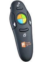 PowerPoint Presentation Clicker, USB Wireless Presenter Remote with Lazer Pointer, Black, for Microsoft Power Point RF 2.4 GHz