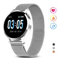 GOKOO Smart Watch for Men Women with All-Day Heart Rate Blood Pressure Sleep Monitor IP67 Waterproof Activity Tracker Calorie Running Counter Silver
