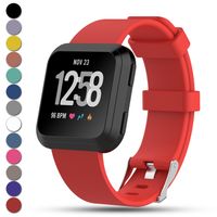 Ysang for Fitbit Versa Strap, Classic Adjustable Replacement Soft Silicone Sport Wristband Strap for Fitbit Versa Smartwatch, Large/Small