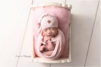 AMOS and SAWYER Solid Fabric Wrap/Layer, Newborn Baby Layer Photography Prop (Blush)