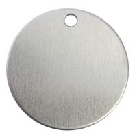 RMP Stamping Blanks, 1-1/4 Inch Round with Hole, Aluminum 0.063 Inch (14 Ga.) - 50 Pack