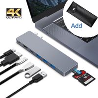 Greenlaw USB C Hub Adapter for MacBook pro 2018/2017/2016, 8 in 1 40Gbps Type C Hub with USB-C 100W Power Delivery, USB C 5Gbps Data, 5K HDMI, microSD/SD Card Reader, 3xUSB 3.0 Ports