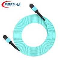 FiberHal Mpo to Mpo Fiber Patch Cord, OM3 Multimode Fiber Optic Cable for 40gb Connector, 12-core, 1-meter(3.3ft)