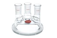 Wilmad-LabGlass LG-8086-100 3-Neck Flat Flange Reaction Vessel Cover, Standard Taper 24/40 Center - 24/40 Side Neck