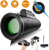 Monocular Telescope - 12x50 High Power HD Compact Monocular with Smartphone Holder & Phone Tripod for Adults Kids, Night Vision IPX7 Waterproof FMC BAK4 Prism Scope for Bird Watching