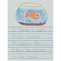 Pacon 2656 Newsprint Handwriting Paper, Picture Story, 7/8" x 7/16" x 7/16" Ruled 9" x 12", Ruled Short, 500 Sheets
