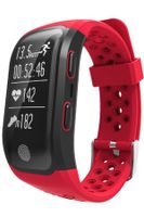 GPS Watch Waterproof Sports Fitness Tracker Heart Rate Monitor Bluetooth Smart Bracelet Red