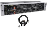 Rockville REQ231 Dual 31 Band 1/3 Octave Graphic Equalizer+peavey XLR Cable