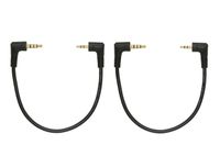 SinLoon (1-Pair) 2.5mm to 3.5mm Audio Cable 7.8in Headphone Aux Cord Compatible for Bose QC25, QC35,for iPhone, iPad or Smartphones,Tablets,Players Microphone(2.5 to 3.5)