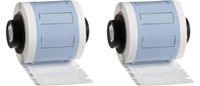 Brady PermaSleeve Heat-Shrink Polyolefin Wire Marking Sleeves (PSPT-187-1-WT) - White Sleeves - Compatible with BMP61, BMP71, TLS 2200, TLS-PC Link Label Makers (Тwo Рack, White)
