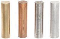 Ajax Scientific 6 Piece Metal Cylinder Set, 10mm Diameter x 30mm Length