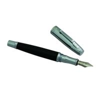 Monteverde Invincia Chrome Carbon Fiber Fountain Pen, Fine Nib Only (MV40065F)