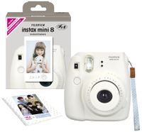 Fujifilm Fuji Instax Mini 8 N White + Original Strap Set Instax Mini 8N Instant