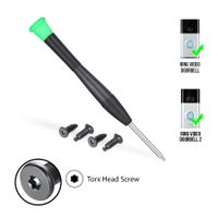 Wasserstein 4 Security Screws and Screwdriver Set Compatible with Ring Video Doorbell 1 and Ring Video Doorbell 2 ONLY