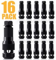 SUNVIE Low Voltage Fastlock Landscape Lighting Wire Connector Outdoor 12-14 Gauge Cable Connectors for Landscape Path Lights Work with Malibu Paradise Moonrays and More (16 Pack)