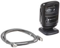 Symbol DS9208 Corded Omnidirectional LED Desktop Barcode Reader with USB Host Interface and 7' Cable, 5V DC, Black