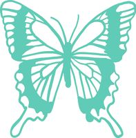 Butterfly Vinyl Decal - 8 Inches - For Cars, Trucks, Windows, Laptops, Tablets - High Quality, Outdoor-Grade 2.5mil Thick Vinyl - Mint