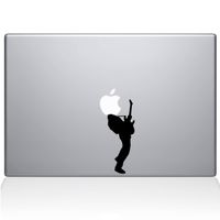 The Decal Guru Guitar Hero MacBook Decal Vinyl Sticker - 11" MacBook Air - Black (1075-MAC-11A-BLA)
