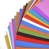 Glitter Cardstock Paper, 20 Sheets Sparkly Paper Premium Craft Cardstock for DIY Gift Box Wrapping Birthday Party Decor Scrapbook, 10 Colors 250gms