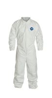 DuPont Tyvek 400 TY125S Disposable Protective Coverall with Elastic Cuffs, White, X-Large (Pack of 25)