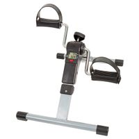 Wakeman Portable Folding Fitness Pedal Stationary Under Desk Indoor Exercise Bike for Arms, Legs, Physical Therapy with Calorie Counter
