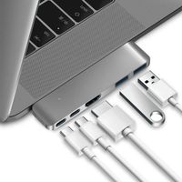 Purgo USB C Hub Adapter Dongle for 2019 MacBook Air, 2019-2016 MacBook Pro 16",15",13", Ultra Slim Type C Hub with 4K HDMI, 100W Power Delivery, 40Gbps Thunderbolt 3 5K@60Hz and 2xUSB 3.0 (Space Grey)